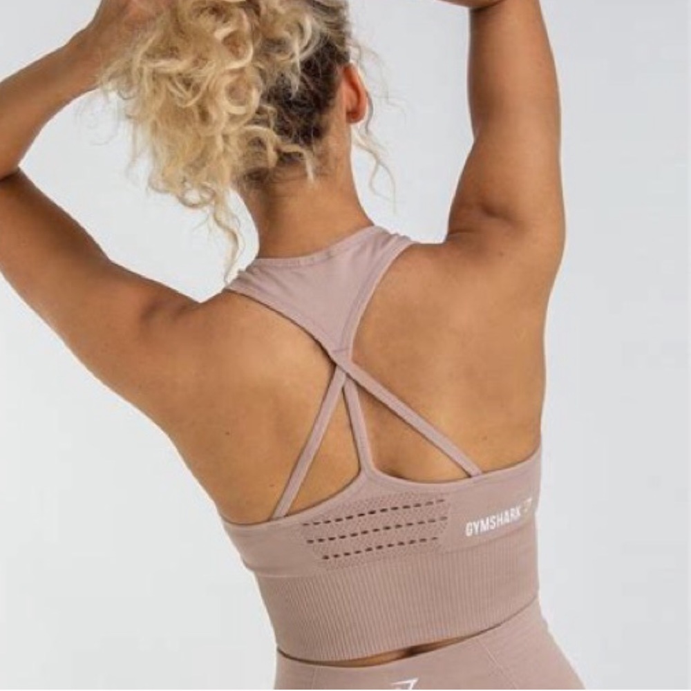 Gymshark Energy Seamless Crop Vest - Taupe - S